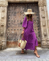 Maila | Bohemian Maxikleid – Violett