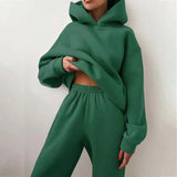Betta – Baumwoll-Hoodie und Jogginghose – Dunkelgrün