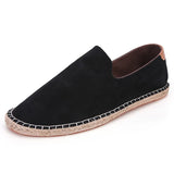 Arden™ Unisex Espadrille Beige – Bequeme Leinenslipper mit Handgenähter Juteschnur – Schwarz