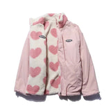 Sherley™ - Wendbare Jacke mit Herzen – Rosa