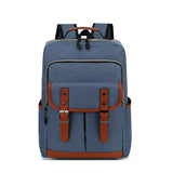 Unisex Vintage Groß Wasserdicht Rucksack | Canvas – Blau