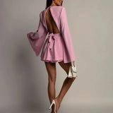 Lunelle™ Jumpsuit mit Offenem Rücken und Zarter Eleganz – Rosa