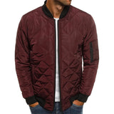 Jacob™ - Baumwolljacke mit Diamantmuster – Weinrot
