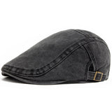 Vintage Flat Cap – Schwarz