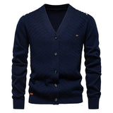 Schneider - Warmer Herren Cardigan mit V-Ausschnitt – Dunkelblau