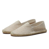 Marino™ Leinen-Espadrilles – Atmungsaktive Slipper Mit Elastischen V-Einsätzen und Gepolsterter Innensohle – Khaki