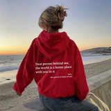 Warmer Unisex-Kapuzenpullover mit Aufdruck | Langarm – Rot