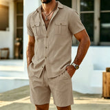 Lasse | Leinen-Set für Herren (1+1 GRATIS) – Khaki