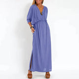 Mariah - Klassisches Maxi-Kleid – Lila