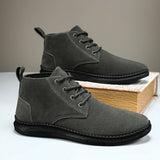 Morrow™ Olivgrüne Wildleder Chukka Boots mit Gepolsterter Innensohle und Gummisohle – Grau