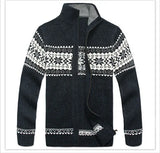 Thomas | Zip-Up Vintage Cardigan – Marineblau