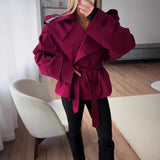 Bellecourt™ Kurzer Trenchcoat Mit Taillierter Passform – Rot