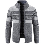 Gabriel | Zip-Up Vintage Cardigan – Dunkelgrau
