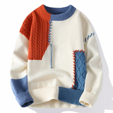 Strickpulli für Männer – Weiß Orange