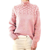 Eleganter Damen Rollkragenpullover – Weich & Warm – Strick für Winter – Rosa