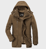 Herren Winterjacke | Kapuzenparka Mit Warmem Innenfutter – Braun