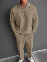 Primoz – Elegantes Zweiteiliges Set – Langarm Khaki