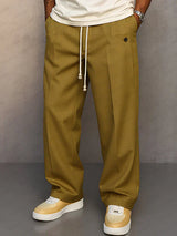 DIDIER - Elegante Hose mit Kordelzug – Kaki