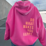 Layla | Baggy Hoodie mit Taschen – Dunkelrosa