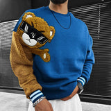 Teddybär-pullover für herren – sirius – Blau