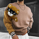 Teddybär-pullover für herren – sirius – Braun