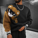 Teddybär-pullover für herren – sirius – Schwarz
