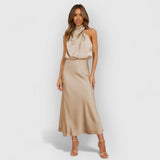 Rebecca | Elegantes Eventkleid – Beige