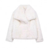 Clara | Bequemer Kunstpelz Mantel für Damen Winter – Weiß