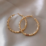 Große Basic-Reifen-Ohrringe – Gold
