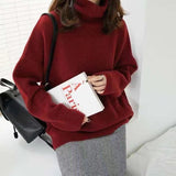 Zora | Eleganter Rollkragenpullover für Damen Freizeit – Rot