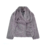 Clara | Bequemer Kunstpelz Mantel für Damen Winter – Dunkelgrau