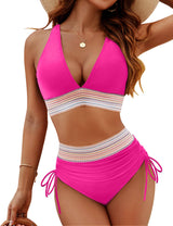 Formende High-Waist Bikinihose – Bauchkontrolle & Komfort – Rosa