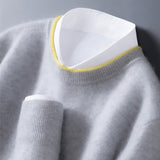 Bennett - Eleganter Cashmere-Pullover – Hellgrau
