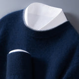Bennett - Eleganter Cashmere-Pullover – Marineblau