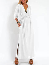 Angelica | Elegantes Maxi-Kleid – Weiß