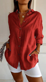 Nicole | Elegante Bluse – Rot