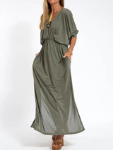 Angelica | Elegantes Maxi-Kleid – Grün