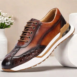 Huxley - Strukturierte Sneaker – Braun