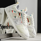 Edwardo - Fragment Retro Turnschuhe – Weiß