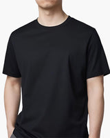 Herren Lässig Rundhals T-Shirt | Kurzarm – Schwarz