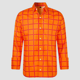 David - Langärmeliges Hemd – Orange