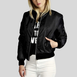 Damen Bomber-Übergangsjacke | Langarm – Schwarz