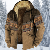 Ladislav - Warme 3D Fleecejacke mit Kapuze – Khaki