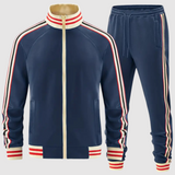 Oscar - Set aus gestreiftem Trainingsanzug und Sporthose für Herren – Marineblau