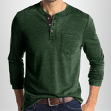 Charles - Langärmeliges Herren-T-Shirt – Grün
