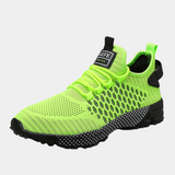 William - Atmungsaktive Turnschuhe aus Mesh – Gelbgrün