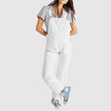 Shaira - Klassischer Denim-Overall in entspannter Passform – Weiß