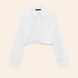 Cropped Shirt – Weiß