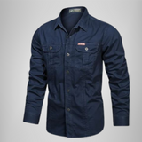 Bertram - Cargohemd für Männer – Blau