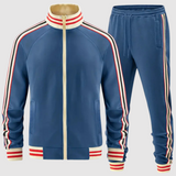 Oscar - Set aus gestreiftem Trainingsanzug und Sporthose für Herren – Blau